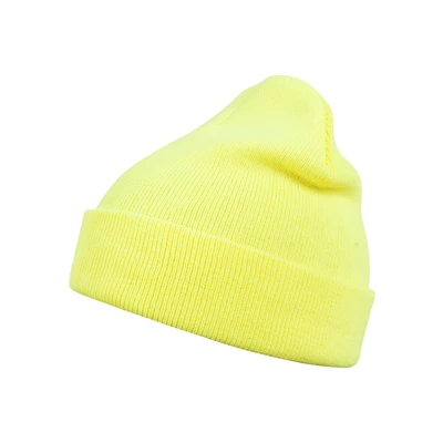 Afbeelding van MSTRDS Beanie Basic Flap neonyellow one size Muts Geel