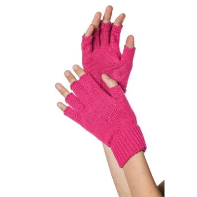 Afbeelding van Vingerloze Handschoenen Neon Roze Carnaval One Size Unisex Een Paar