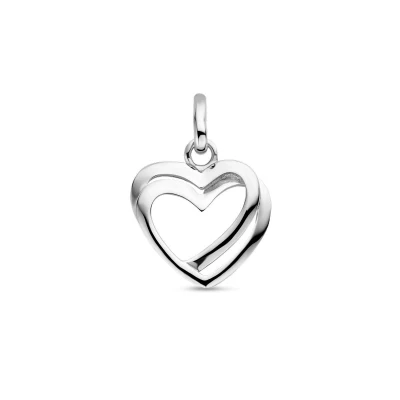 Afbeelding van Hanger Hart Zilver Gerhodineerd