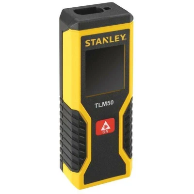Afbeelding van Stanley STHT1 77409 Laserafstandsmeter/afstandsmeter TLM50 (met één knop klikmeting, meetbereik 0,15 m tot 15 m, 3 mm meetnauwkeurigheid, compacte bi materiaal behuizing)