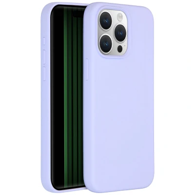 Afbeelding van Apple iPhone 15 Pro Max MagSafe Hoesje Siliconen en TPU (zacht) Accezz Softcase/Backcover Paars Telefoonhoesje