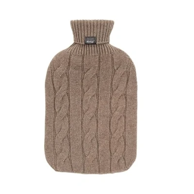 Afbeelding van Fashy Warmwaterkruik gebreide hoes kasjmier bruin 2 L