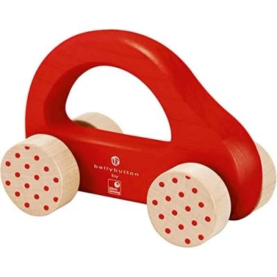 Afbeelding van Selecta Houten Duwauto Bellybutton Rood 10 cm 64007