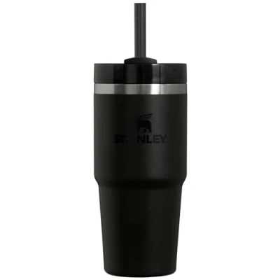 Afbeelding van Stanley Quencher H2.O FlowState™ Roestvrijstalen vacuüm geïsoleerde beker met deksel en rietje, voor water, ijsthee of koffie, smoothie meer, zwart 2.0, 414 ml