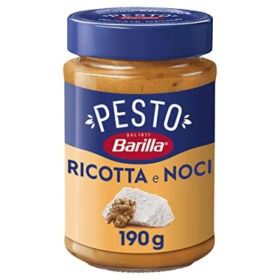 Afbeelding van Barilla Pesto ricotta e Noci Pastasaus met romige en walnoten, 12 x 190 g