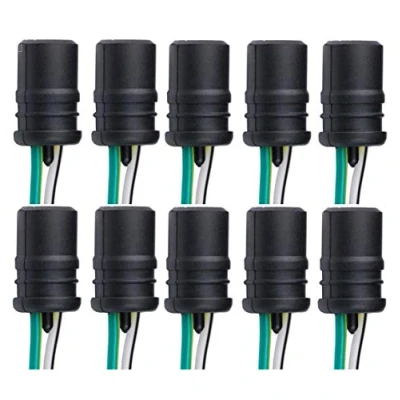 Afbeelding van L &amp; P B563 10 stuks T10 W5W W2,1X9,5D rubber fitting lampen glassokkel voor gloeilampen