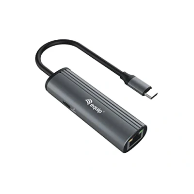 Afbeelding van Equip 133486 USB C naar RJ45 Gigabit netwerk + PD adapter
