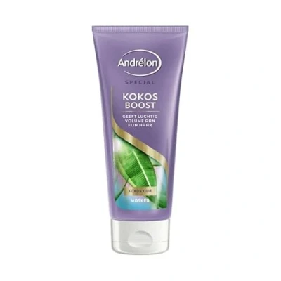 Afbeelding van 6x Andrélon Haarmasker Kokos Boost voedt fijn haar 180ml