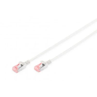Afbeelding van DIGITUS LAN kabel Cat 6 10m Slank RJ45 netwerkkabel U/FTP afgeschermd Compatibel met 6A Grijs