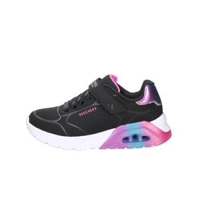 Afbeelding van Skechers Uno Lite 2.0 meisjes sneakers zwart Maat 28 Extra comfort Memory Foam