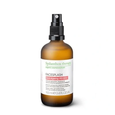 Afbeelding van Spilanthox therapy Facesplash Anti Aging &quot;TO GO&quot; verstevigende &amp; voedende gezichtsverzorging spilanthol hyaluronzuur setting spray voor make up vegan natuurlijke cosmetica 100ml