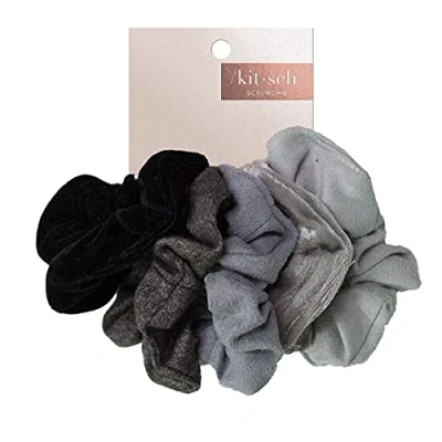 Afbeelding van Kitsch Scrunchies voor dameshaar diverse haarscrunchies Grote Haarbanden vrouwen Haarelastiekjes meisjes Leuke Scrunchie &amp; Sleepy Tie Paardenstaarthouders, 5st
