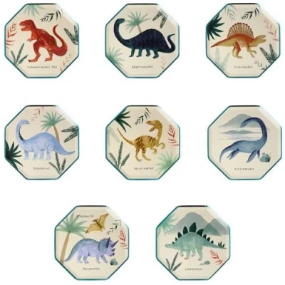 Afbeelding van meri bordjes dino&#039;s small 8st