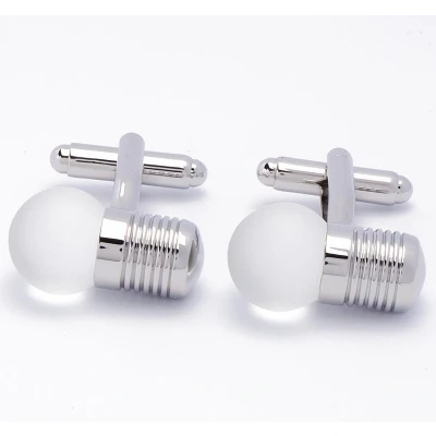 Afbeelding van Manchetknopen Lamp Gloeilamp Wit