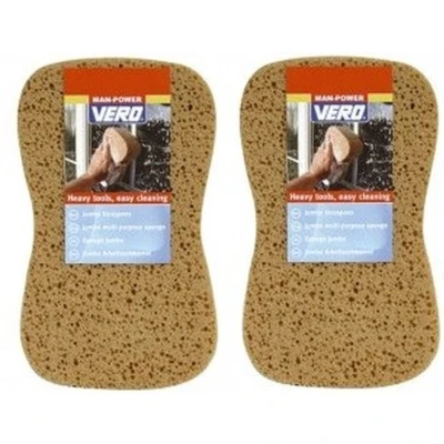 Afbeelding van 2x Viscose schoonmaakspons / klusspons XL 22 x 11 cm Sponzen