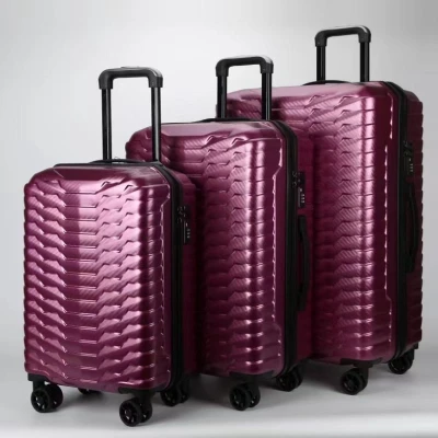 Afbeelding van Senella Luxe kofferset 3 delige Reiskoffer met wielen ABS Hardcase TSA slot design Lichtpaars