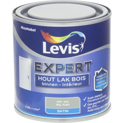 Afbeelding van Levis Expert Lak Binnen Satin Zink 0.25L