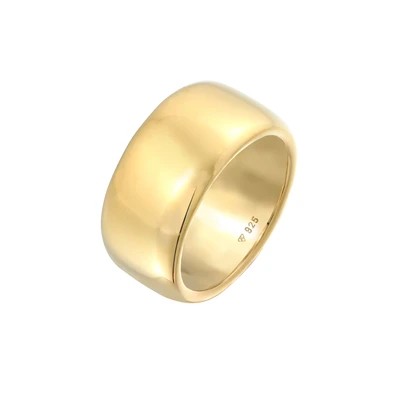 Afbeelding van Elli Basic Chunky Ring goldcoloured, Dames, Maat: 54, Gold coloured