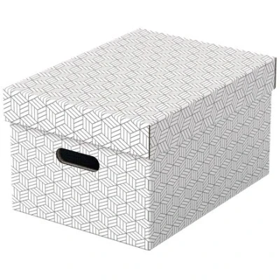 Afbeelding van Esselte Home Opbergdoos, Ft 26,5 X 36,5 20,5 Cm, Wit, Pak Van 3 Stuks Archiefdoos