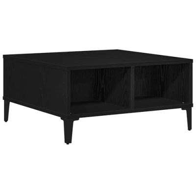Afbeelding van vidaXL Salontafel Zwart eiken Samengesteld hout Middelgroot Opslag