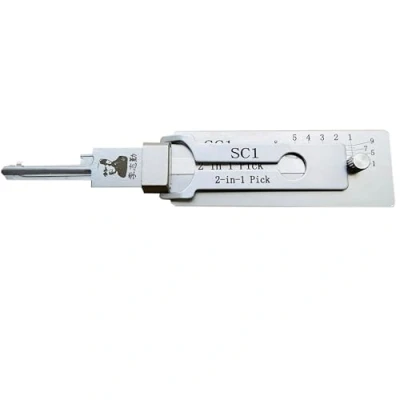 Afbeelding van RLOKK Home Deur Civil 2 in 1 Lock Pick en Decoder Tool, Picking Key Reader, Professionele Slotenmaker Tool (SC1)