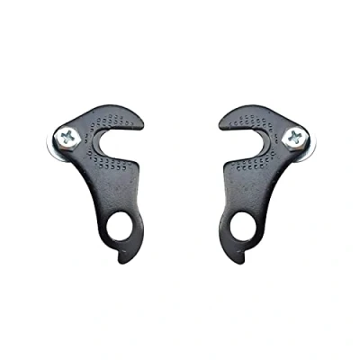 Afbeelding van 2 stuks fiets achter mech derailleurhanger met boutfitting zwarte achterhaak drop out adapter voor fietsen zonder ingebouwde mecha hanger zwart