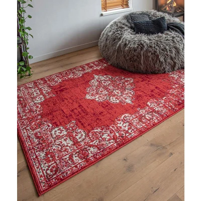 Afbeelding van Vintage Vloerkleed Antiq Joy De Vivre Rood 270x370 Cm