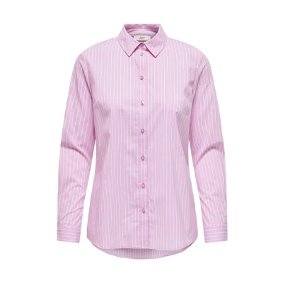 Afbeelding van JDY Jdymio NOOS Overhemdblouse, Dames, Maat: 34, Shocking pink/white