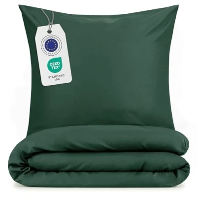 Afbeelding van Blumtal Evolon® Dekbedovertrek met Kussensloop Anti Allergisch Tegen huisstofmijt 200 x cm 2 Kussenslopen 40 80 Donkergroen