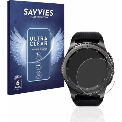 Afbeelding van Savvies Screenprotector voor Samsung Gear S3 Frontier / Classic Folie Beschermfolie transparant (6 Stuks)