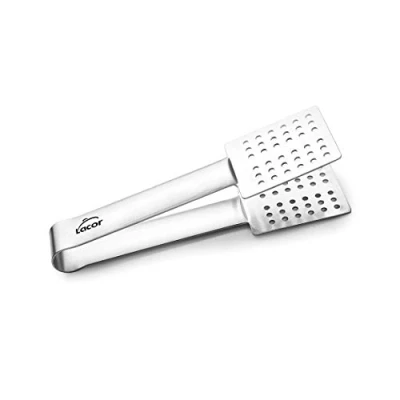 Afbeelding van Lacor 68079 thee druktang, roestvrij staal 18/10, roestbestendig, maximaal drukbaar theezakje, ergonomische handgreep, vaatwasmachinebestendig, 14 cm