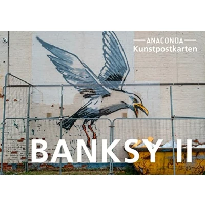 Afbeelding van Postkarten Set Banksy II: 18 Kunstpostkarten aus hochwertigem Karton. ca. 0,44EUR pro Karte. Berühmte Bilder: Streetart zum Sammeln, Verschicken und Verschenken. Ideal für Postcrossing: 61