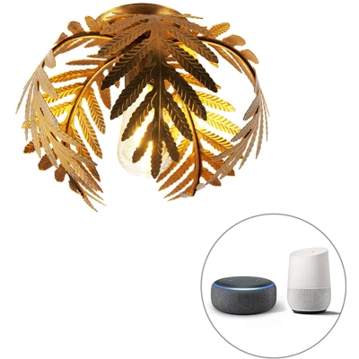 Afbeelding van QAZQA Vintage smart plafondlamp goud 24 cm incl. WiFi ST64 Botanica