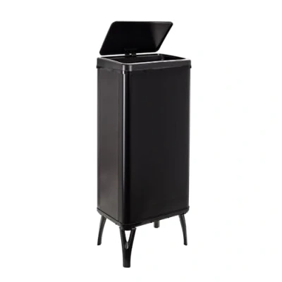 Afbeelding van WELL HOME MOBILIARIO &amp; DECORACIÓN Intelligente vuilnisemmer met automatisch openen en handmatig contact, 60 l, 35,5 x 26 95,5 cm, zwart.