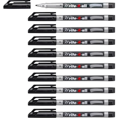 Afbeelding van 10x Viltstift STABILO Write 4 All 146/46 permanent medium zwart