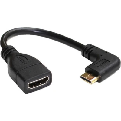 Afbeelding van Mini HDMI adapter 90 haaks naar links versie 1.4 (4K 30Hz) 0,15 meter