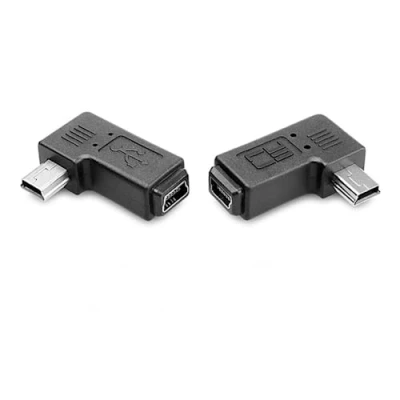 Afbeelding van CY Mini USB adapter 2.0 5Pin 90 graden haakse man vrouw verlengingsadapter converter connector