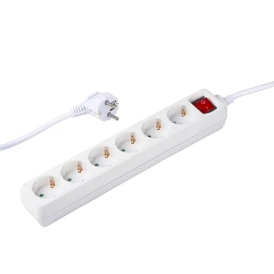 Afbeelding van Grundig Stekkerdoos met Schakelaar 6 Voudig 16A/250V Verlengkabel 1.5M Verdeeldoos max. 3680W Wit