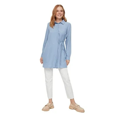 Afbeelding van Trendyol Geweven Aerobin Overhemd Met Stenen Tailleband Tctss22Go0105