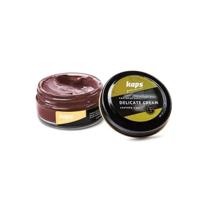 Afbeelding van Kaps Schoencreme schoensmeer verzorgt het leer en geeft glans (129) Licht Bruin 50ml