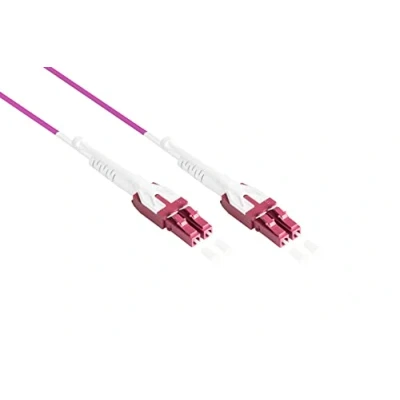 Afbeelding van Good Connections OM4 LWL kabel DUPLEX stekker LC naar UNIBOOT Multimode 50/125 1/10/40/100 Gigabit Ethernet lichtgolfgeleider, glasvezelkabel, patchkabel 0,5 m / 50 cm