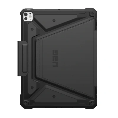 Afbeelding van iPad Pro 13 (2024) M4 Hoes: UAG Metropolis SE Bookcase Shockproof/Valbescherming Black TPU (plastic) Tablet Hoezen
