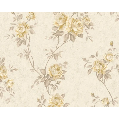 Afbeelding van Klassiek BLOEMEN BEHANG beige creme bruin A.S. Création Romantico