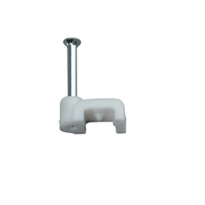 Afbeelding van Kopp kabelclip 6 mm plat wit 50 stuks