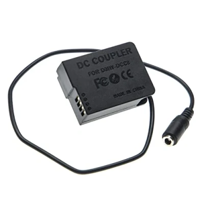 Afbeelding van vhbw DC koppeling netadapter compatibel met Panasonic Lumix DMC GH2H, GH2K, GX8, GX8KBODY camera, digitale DSLR, spiegelreflex