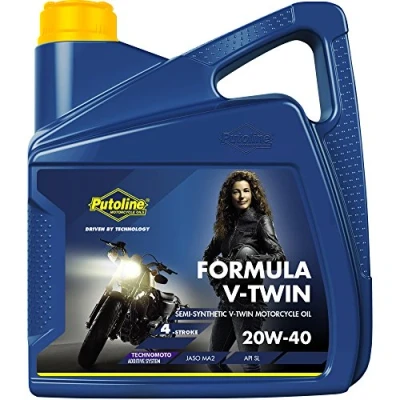 Afbeelding van Putoline Oil Motorolie Formula V Twin 20W 40 4L blauw