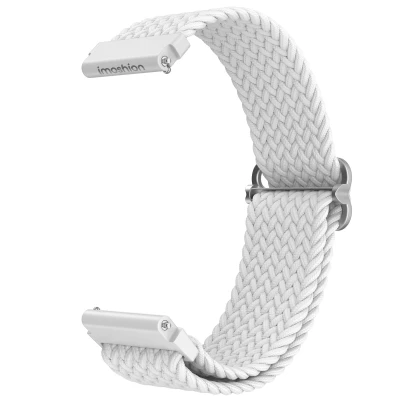 Afbeelding van Nylon geweven bandje Universeel 20 mm aansluiting Wit imoshion