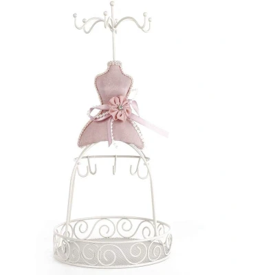 Afbeelding van Sieradenstandaard, sieradendisplayrek, oorbellen, ketting, ring, jurk, hoge hak, sieradenhouder, displaystandaard voor veel soorten sieraden