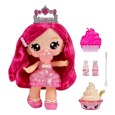 Afbeelding van YUMMILAND Grote Pop en Num Nom Lipgloss Huisdier Bianca Bubblegum Scoops Geurende Karakterpop met DIY Set Geschikt voor Kinderen Vanaf 4 Jaar
