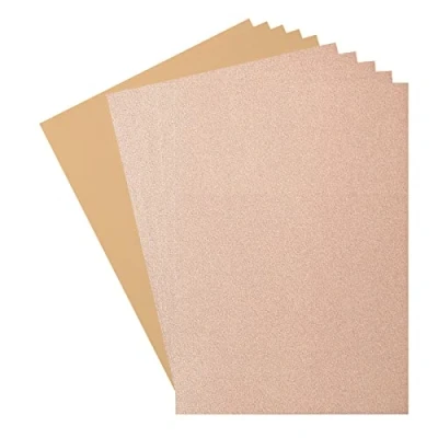 Afbeelding van Florence Cardstock (216 GSM) &amp; Glitter Papier (250 GSM), perkament goud, A4, 10 vellen, voor Scrapbooking, kaarten maken, stanssnijden en meer papierambachten